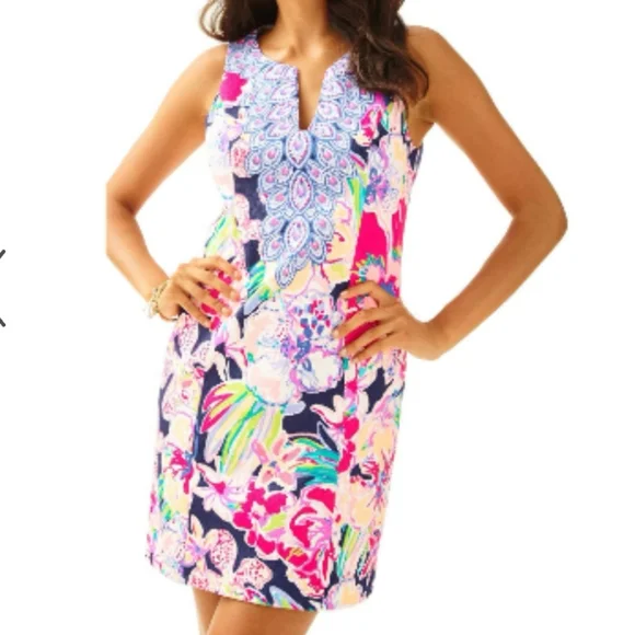 Lilly Pulitzer Dress Fallon Shift Medium 8 New Summer Tipping Point Engineered - Picture 5 of 6
